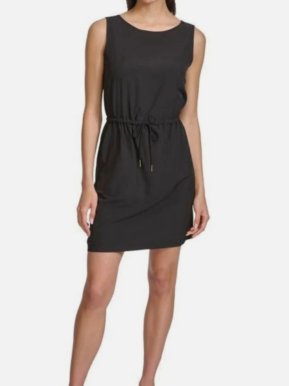 {Calvin Klein} Drawstring Commuter Dress